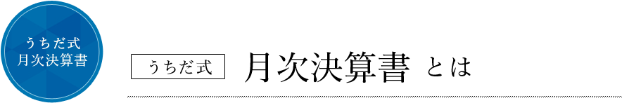 うちだ式月次決算書とは
